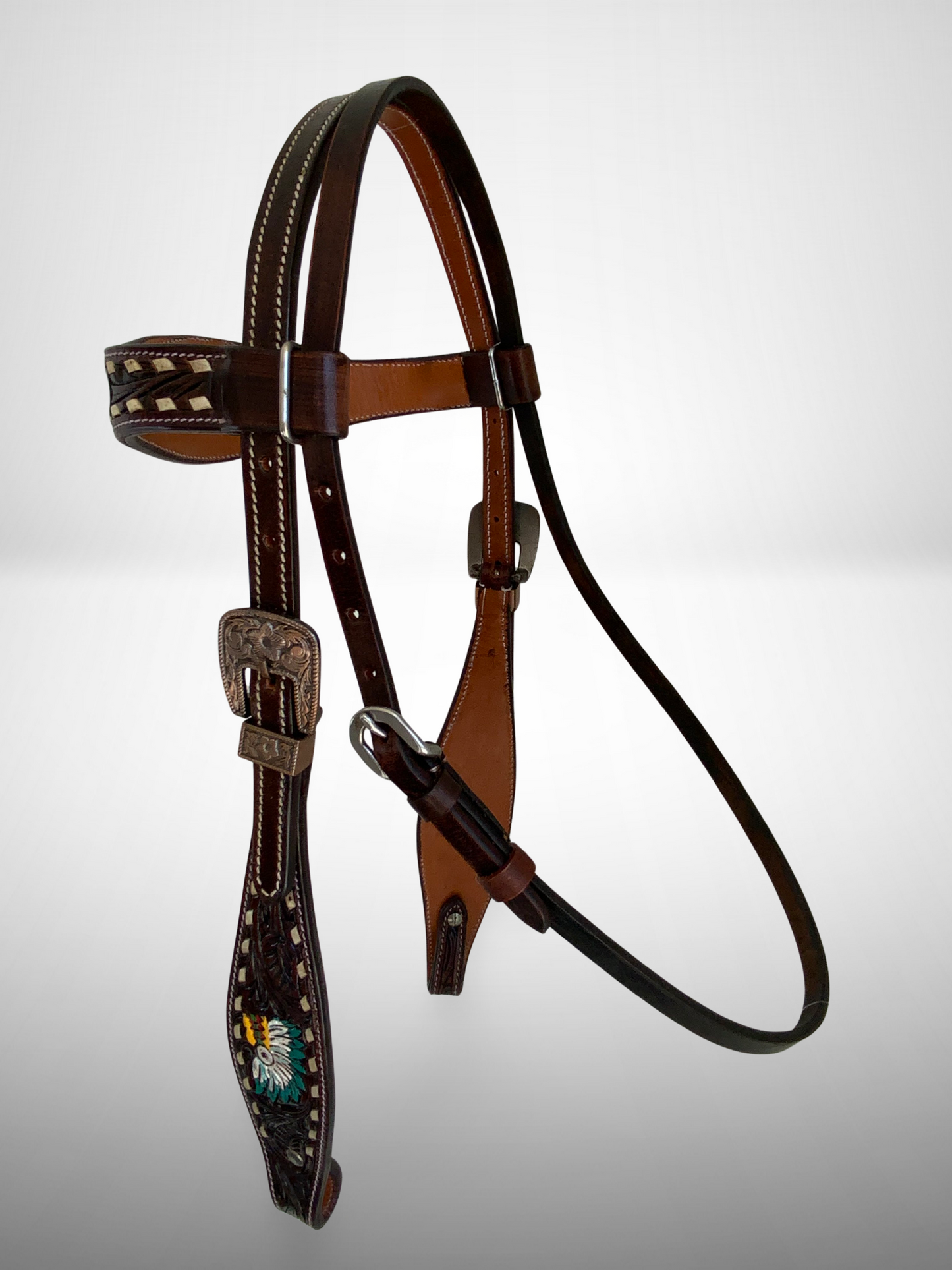 Cabezadas para Caballo “Vintage con Penacho” SG Pro.