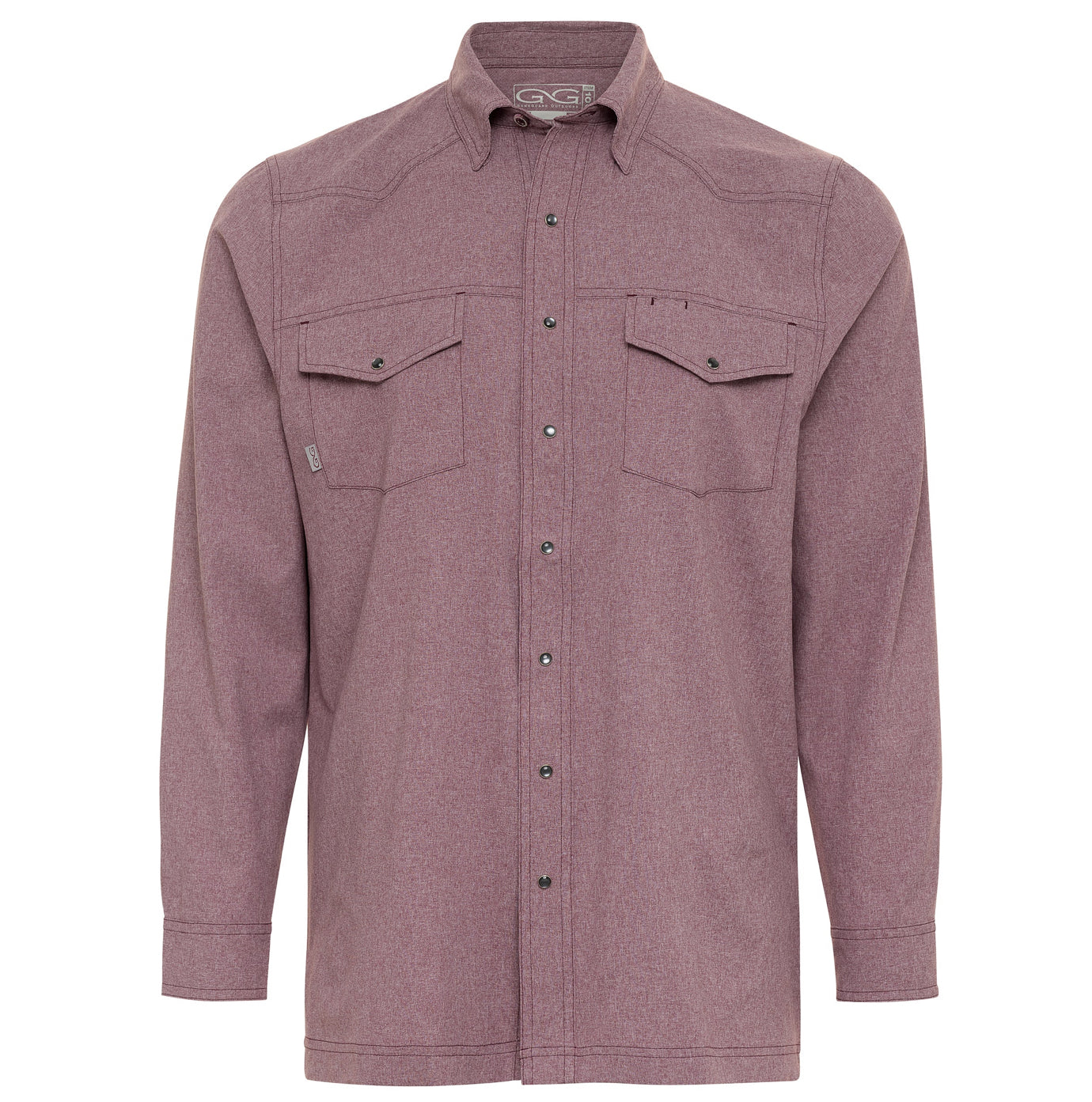 Camisa Pearl Snap de Game Guard [Maroon]