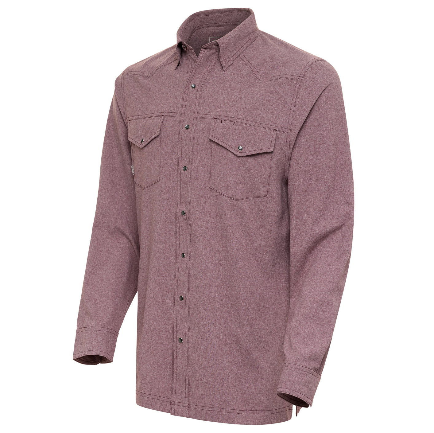 Camisa Pearl Snap de Game Guard [Maroon]