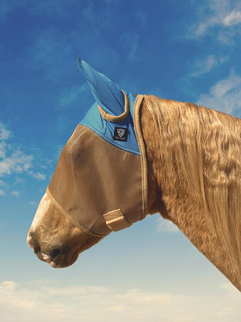 Máscaras contra moscas para tu Caballo [Azul]