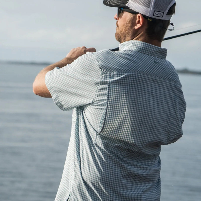 GameGuard camisa TeckCheck Oceanic ] Manga corta