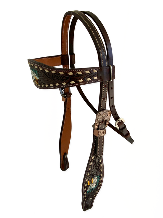 Cabezadas para Caballo “Vintage con Penacho” SG Pro.
